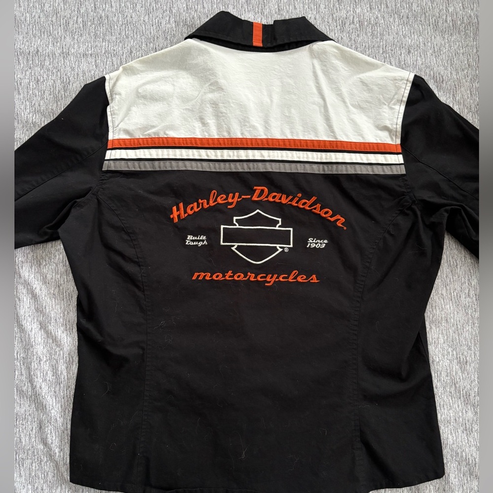 Vintage Ladies Harley Davidson Button Up